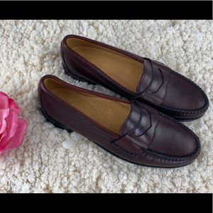 Allen Edmonds Penny Loafers 7.5 B Dark Red comfort